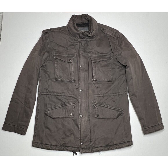 Armani Exchange A/XMen's Brown Jacket Military Style L  Large Rare Y2K